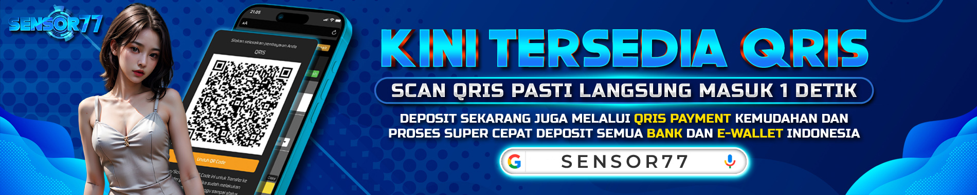 QRIS Scan 1 Detik Langsung Masuk SENSOR77